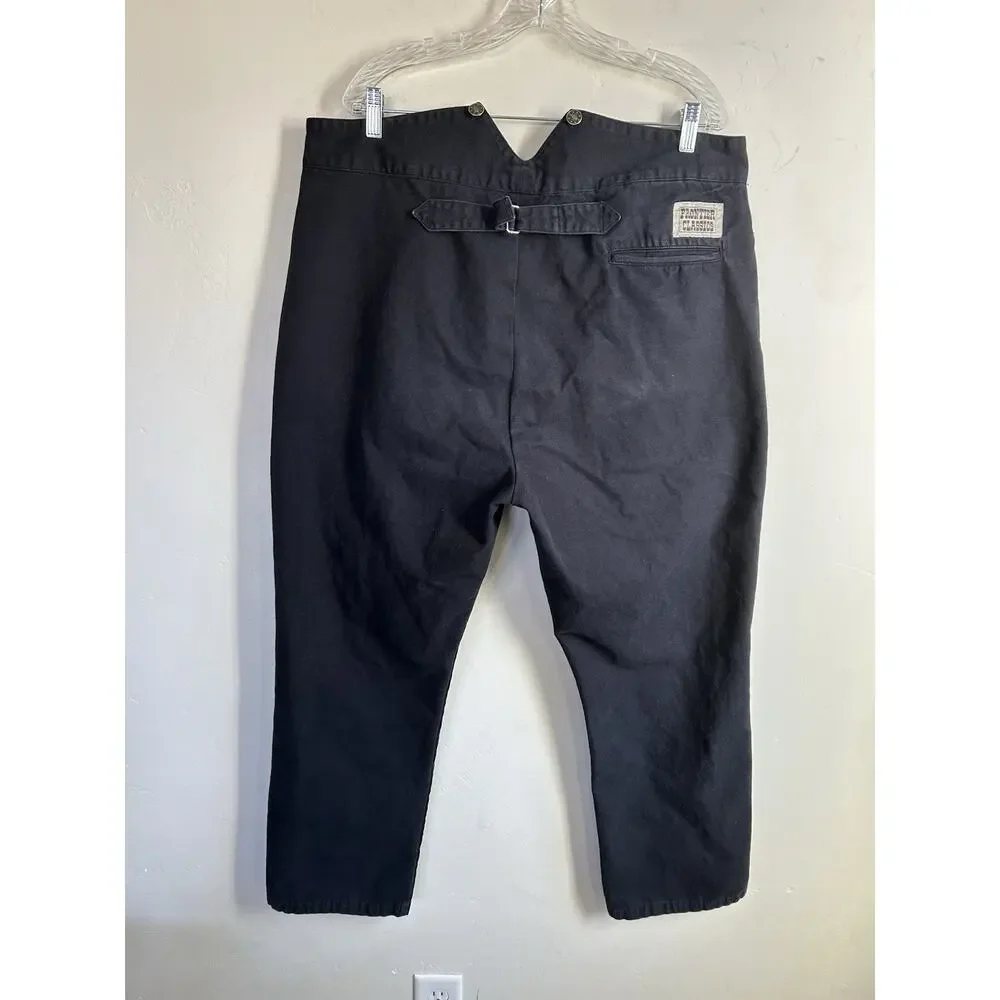 Frontier Classics Western Pants Mens 40 Black Buckle Back Suspender Cowboy